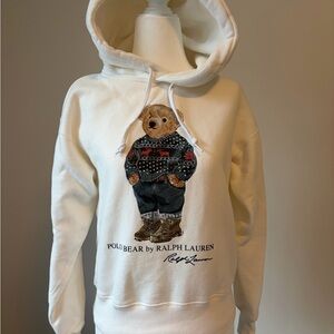Ralph Lauren White Polo Bear Hoodie